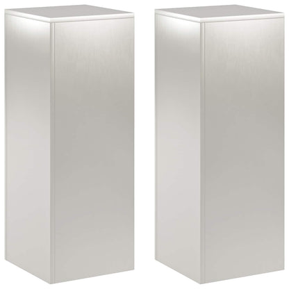 Plantenstandaard 2 pcs zilver 30 x 30 x 80 cm Staal