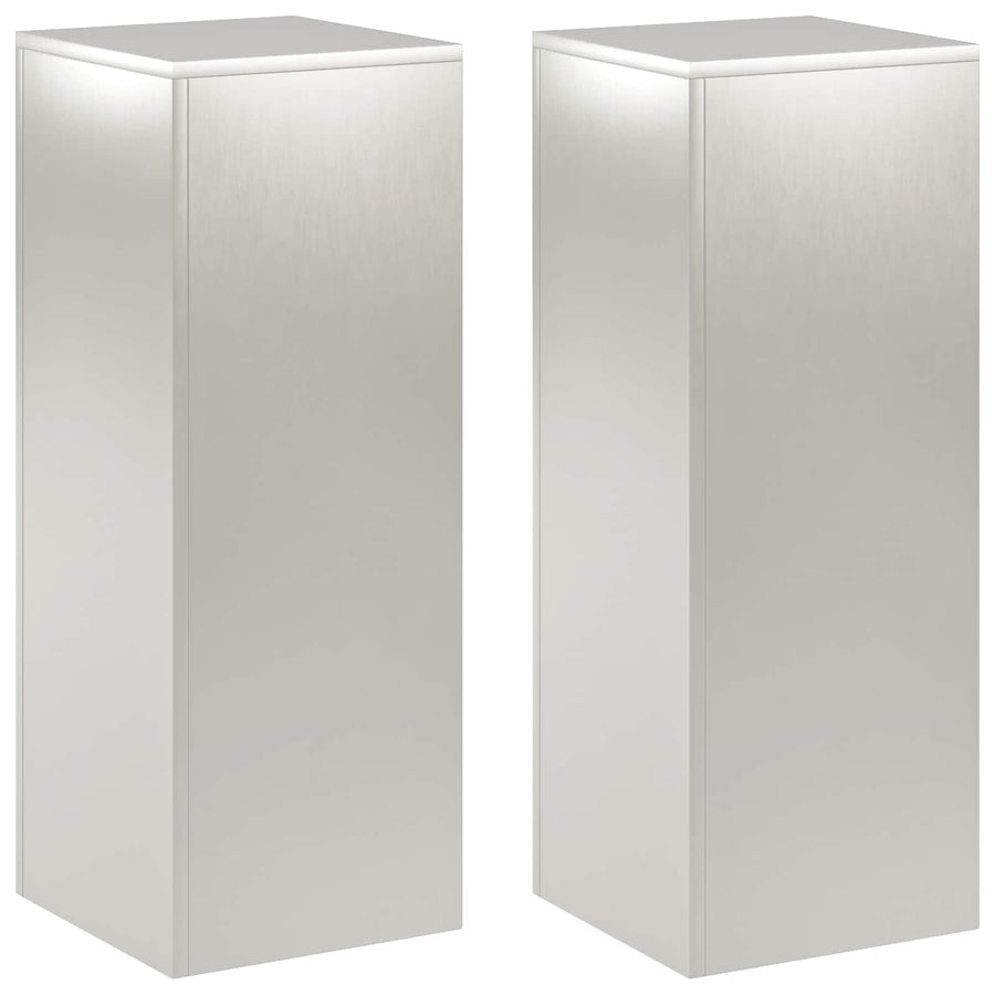 Plantenstandaard 2 pcs zilver 30 x 30 x 80 cm Staal