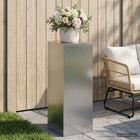 Plantenstandaard staal zilver 30x30x80 cm