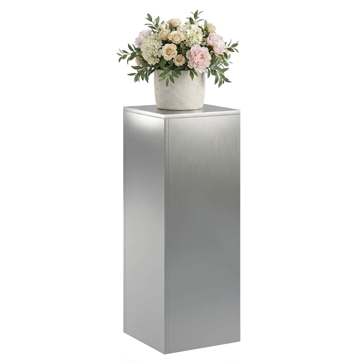 Plantenstandaard zilver 30 x 30 x 80 cm Staal