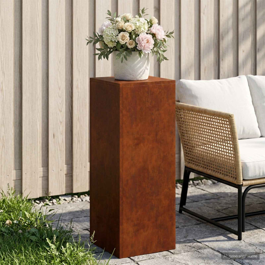 Plantenstandaard Roestkleurig 30 x 30 x 80 cm weervast staal