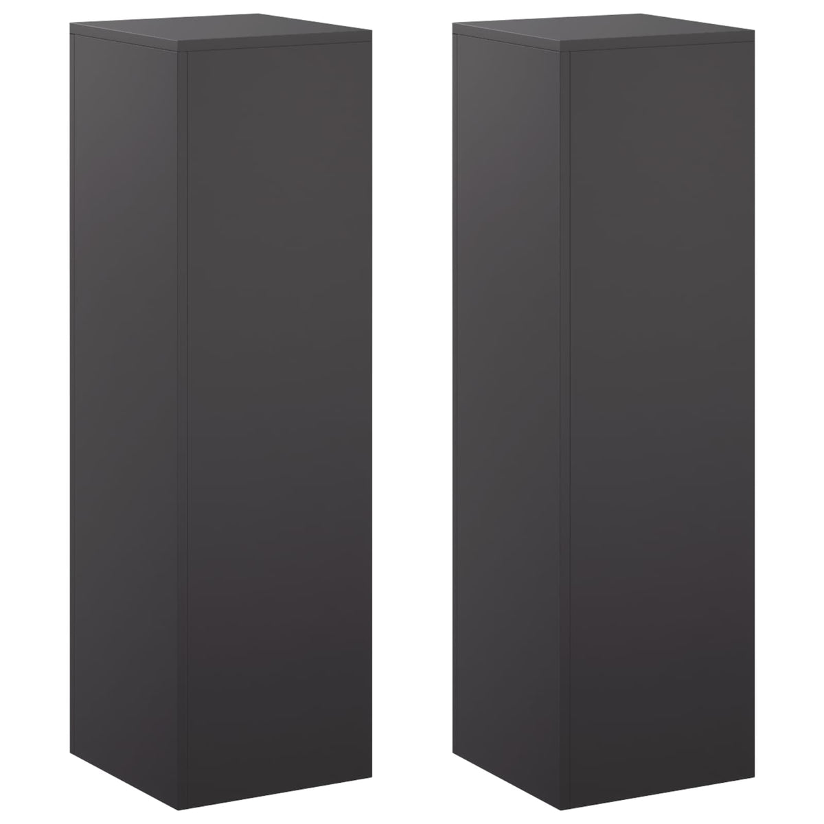 Plantenstandaard 2 pcs Zwart 30 x 30 x 100 cm Staal