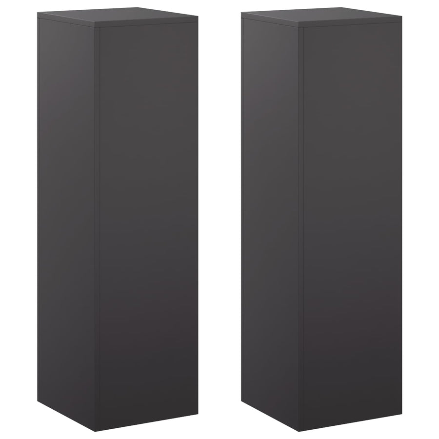 Plantenstandaard 2 pcs Zwart 30 x 30 x 100 cm Staal