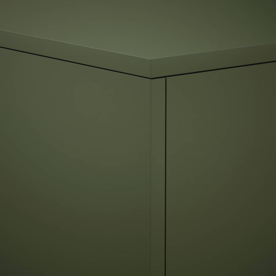 Plantenstandaard Olijfgroen 30 x 30 x 100 cm weervast staal