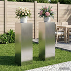 Plantenstandaard set 2 stuks zilver 100 cm staal
