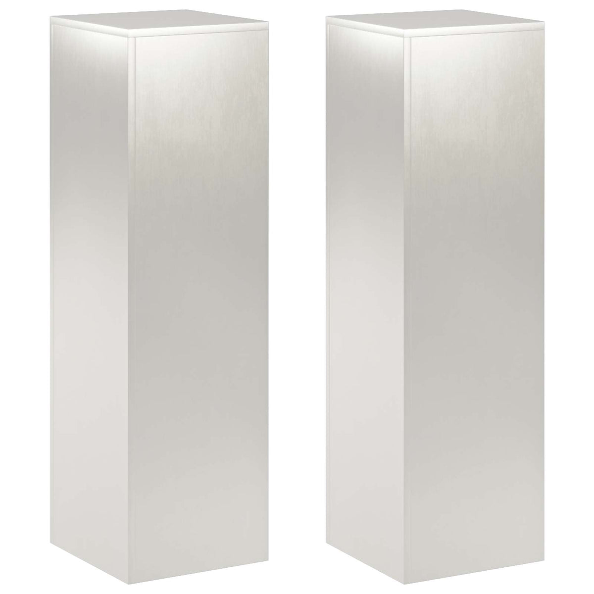 Plantenstandaard 2 pcs zilver 30 x 30 x 100 cm Staal