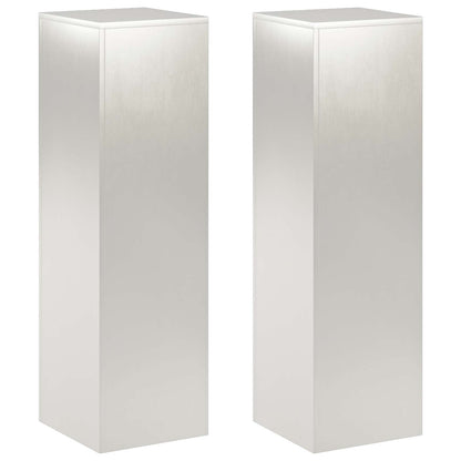Plantenstandaard 2 pcs zilver 30 x 30 x 100 cm Staal