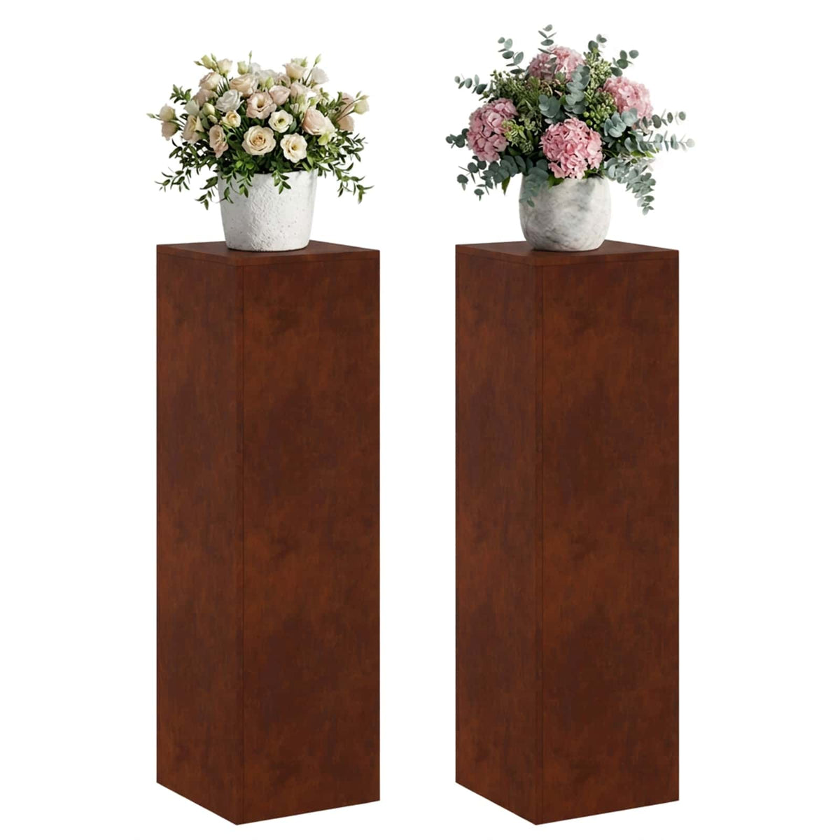 Plantenstandaard 2 pcs Roestkleurig 30 x 30 x 100 cm
