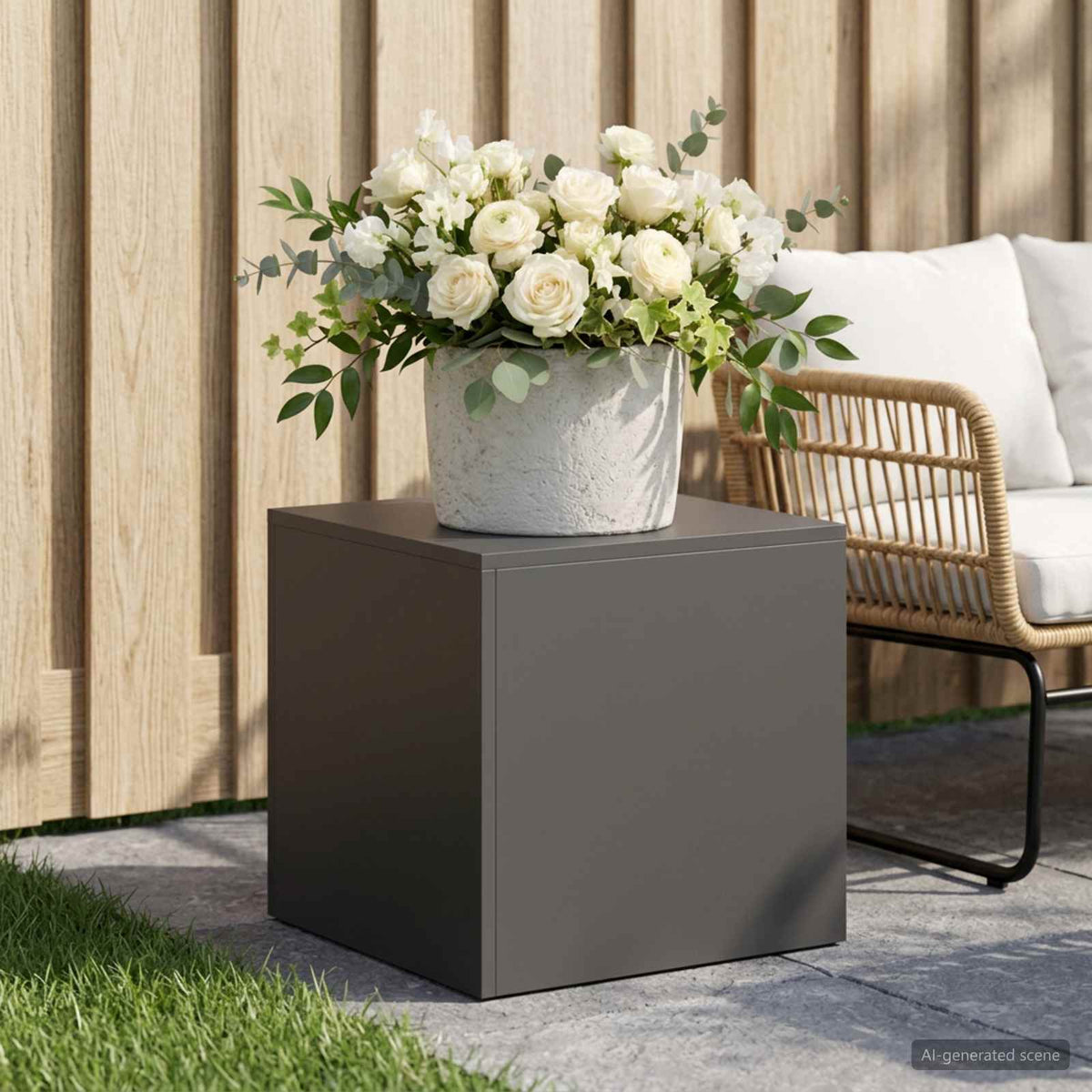 Plantenstandaard Zwart 40 x 40 x 40 cm Staal