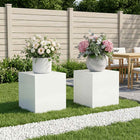 Plantenstandaard staal wit 40x40x40 cm (2 stuks)