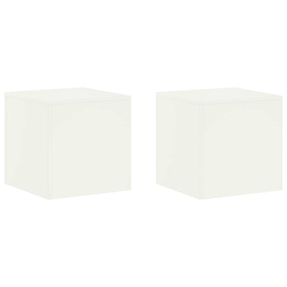 Plantenstandaard 2 pcs Wit 40 x 40 x 40 cm Staal
