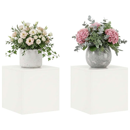 Plantenstandaard 2 pcs Wit 40 x 40 x 40 cm Staal