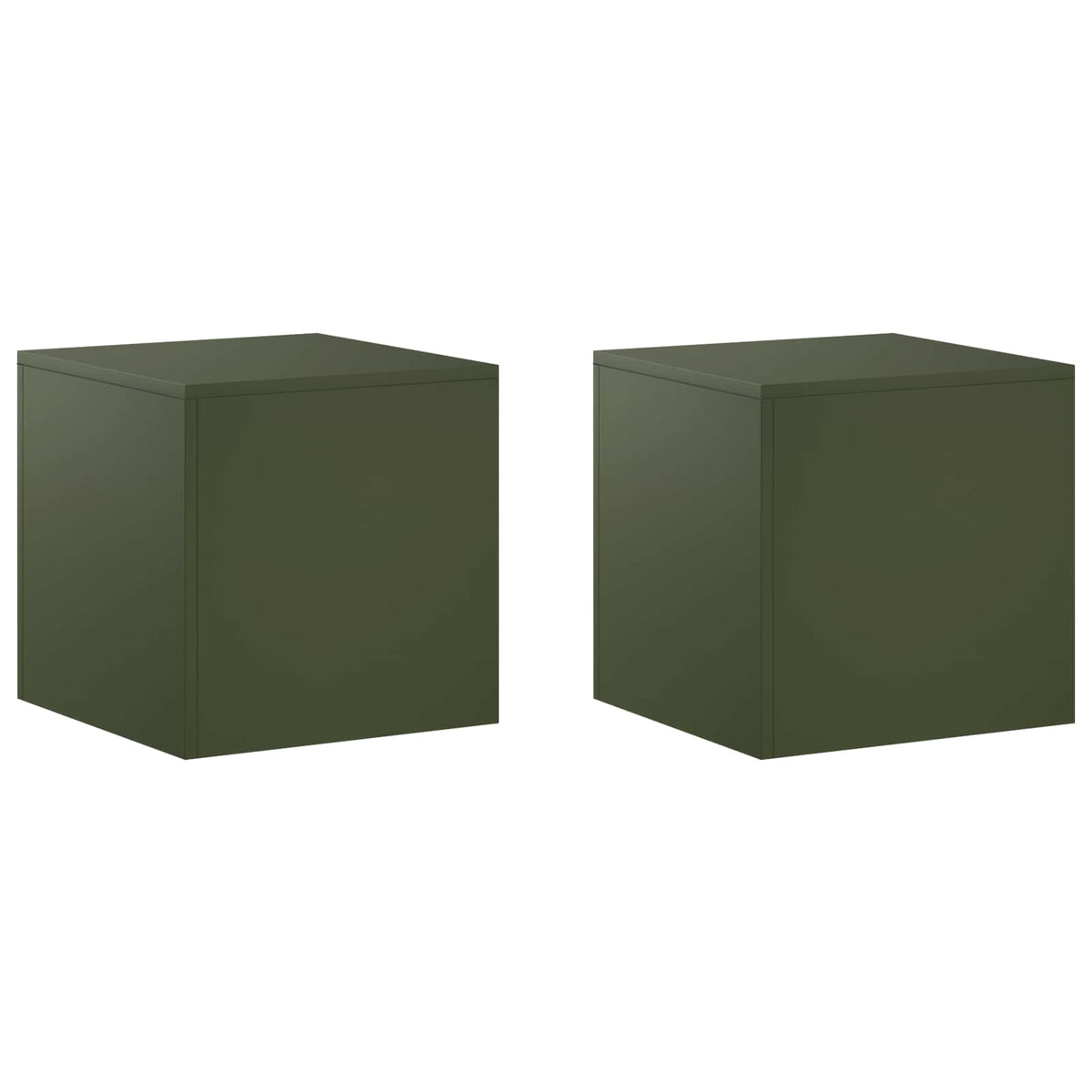 Plantenstandaard 2 pcs Olijfgroen 40 x 40 x 40 cm Staal