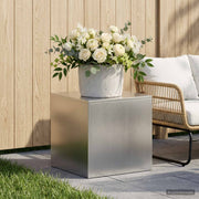 Plantenstandaard 40x40x40 cm staal zilver