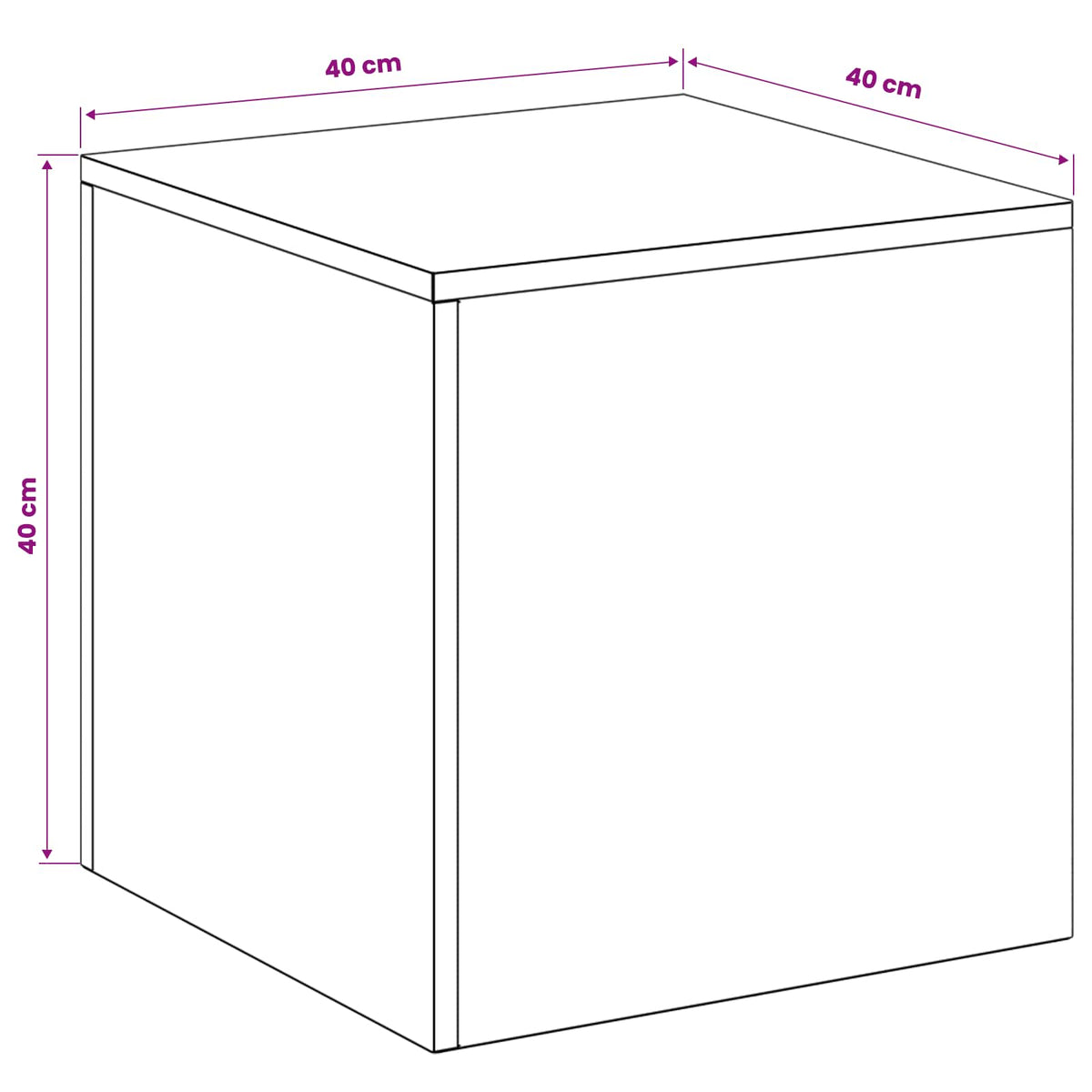 Plantenstandaard zilver 40 x 40 x 40 cm Staal