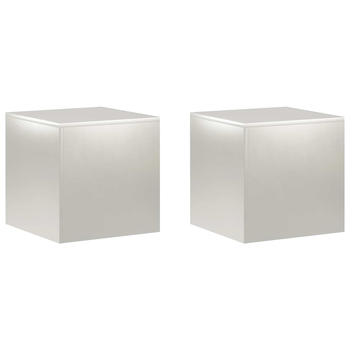 Plantenstandaard 2 pcs zilver 40 x 40 x 40 cm Staal