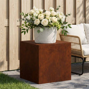 Plantenstandaard roestkleurig 40x40x40 cm