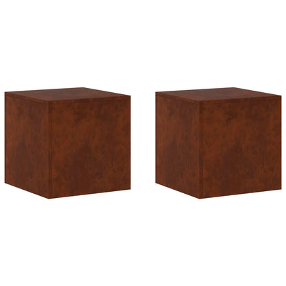 Plantenstandaard 2 pcs Roestkleurig 40 x 40 x 40 cm