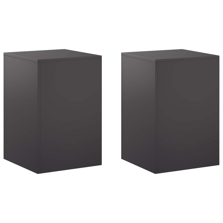 Plantenstandaard 2 pcs Zwart 40 x 40 x 60 cm Staal