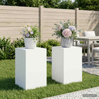 Plantenstandaard set 2 stuks wit 40x40x60 cm staal