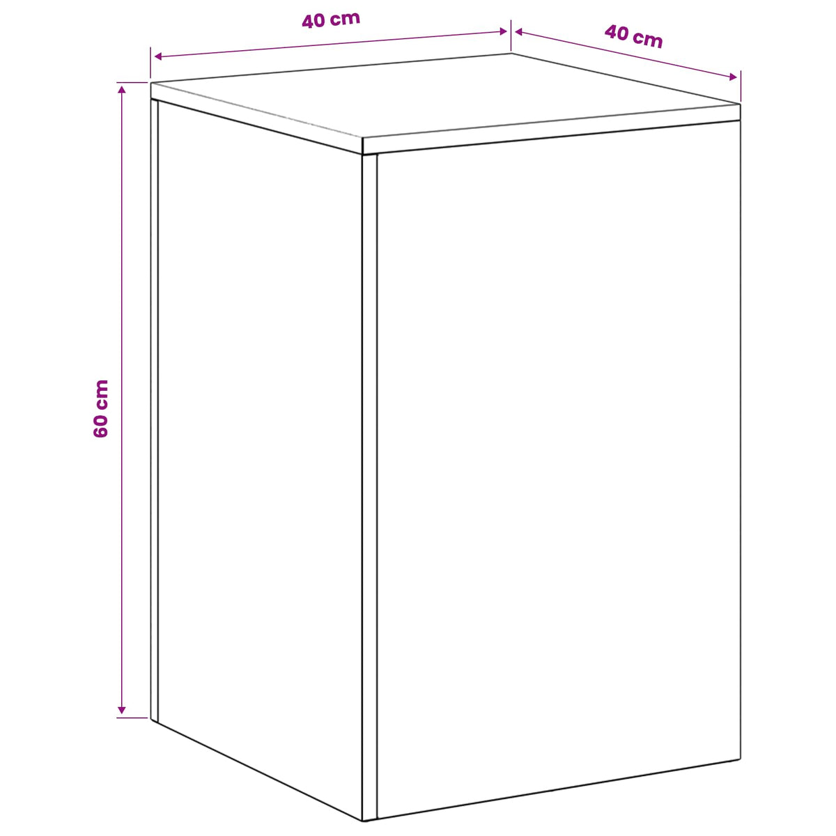 Plantenstandaard Antraciet 40 x 40 x 60 cm Roestvrij staal