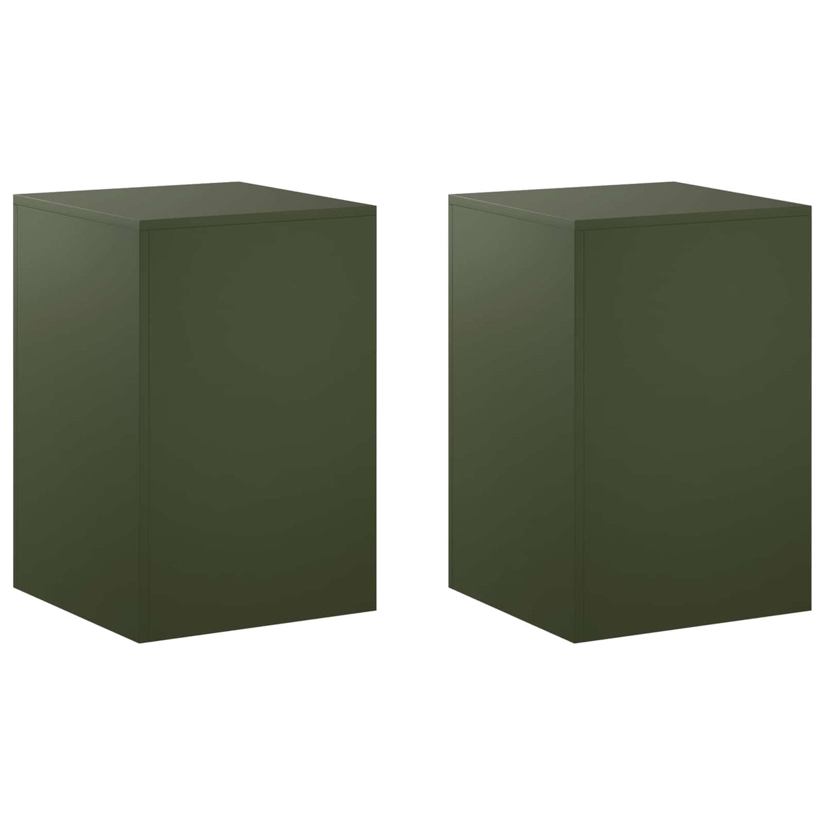 Plantenstandaard 2 pcs Olijfgroen 40 x 40 x 60 cm Staal