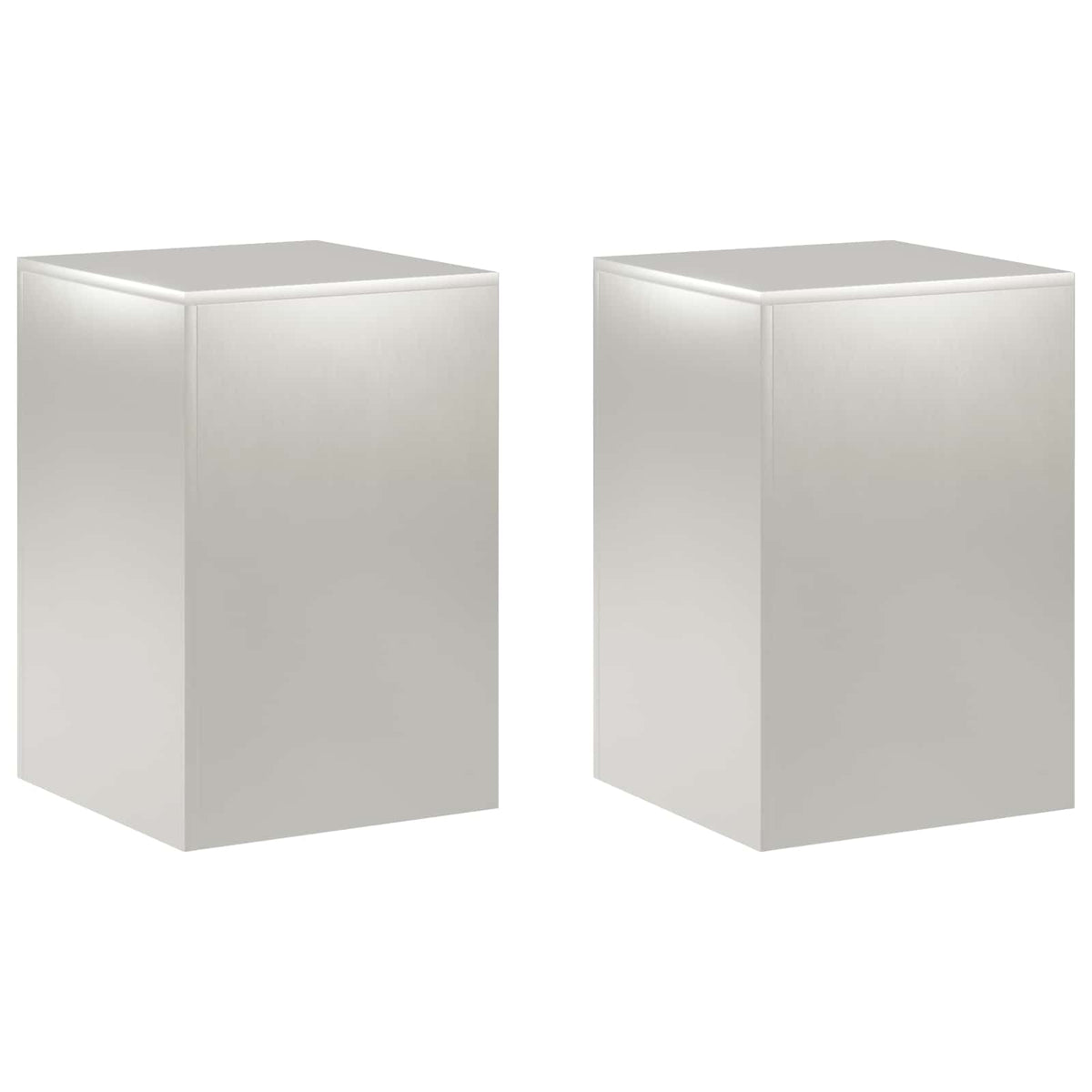 Plantenstandaard 2 pcs zilver 40 x 40 x 60 cm Staal