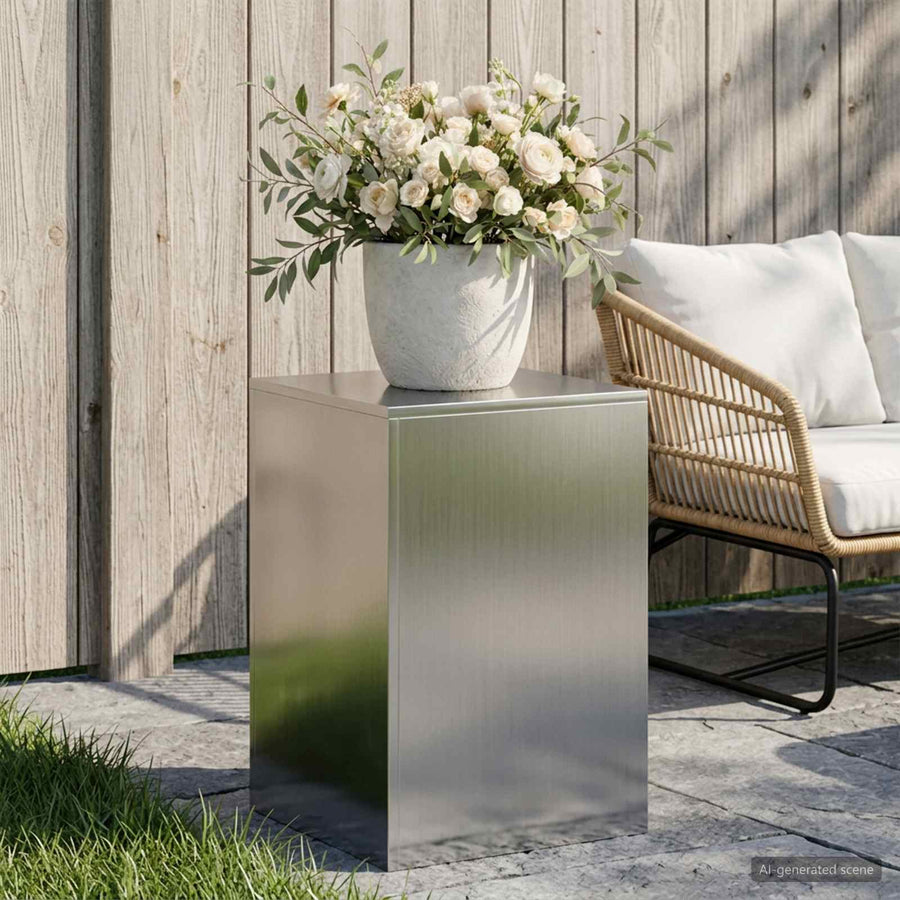Plantenstandaard zilver 40 x 40 x 60 cm Staal