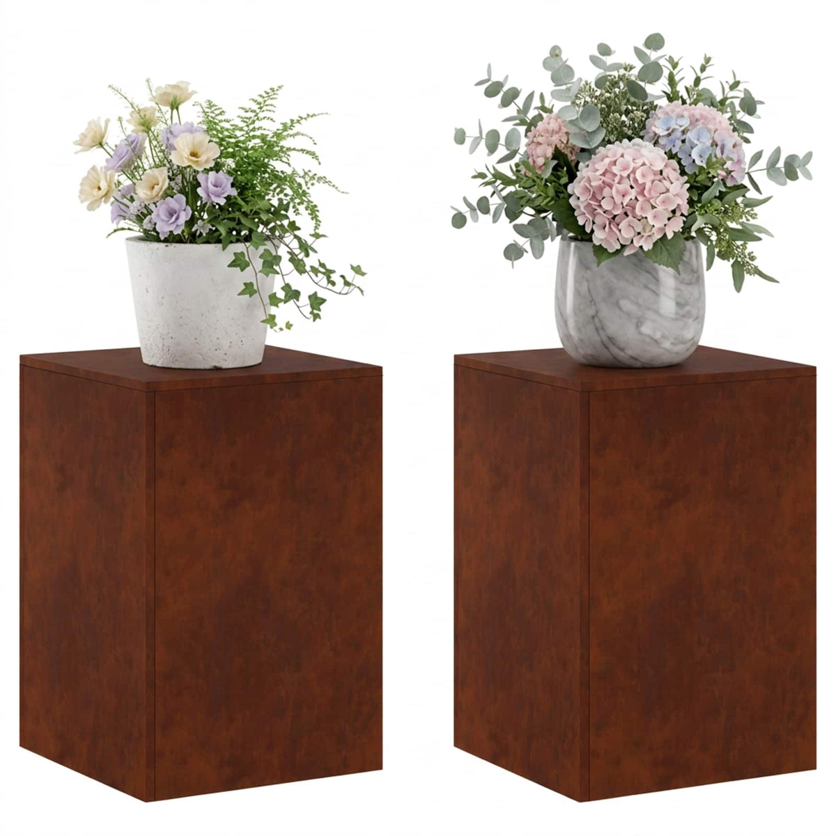 Plantenstandaard 2 pcs Roestkleurig 40 x 40 x 60 cm