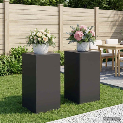 Plantenstandaard 2 pcs Zwart 40 x 40 x 80 cm Staal