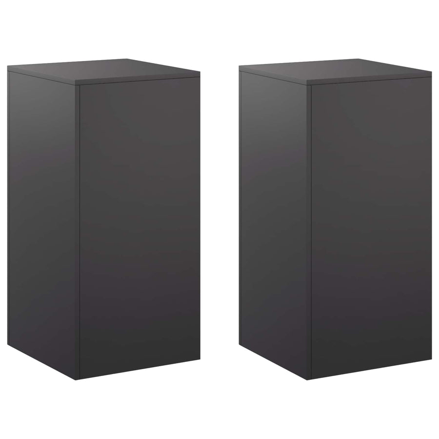 Plantenstandaard 2 pcs Zwart 40 x 40 x 80 cm Staal