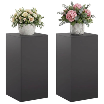Plantenstandaard 2 pcs Zwart 40 x 40 x 80 cm Staal
