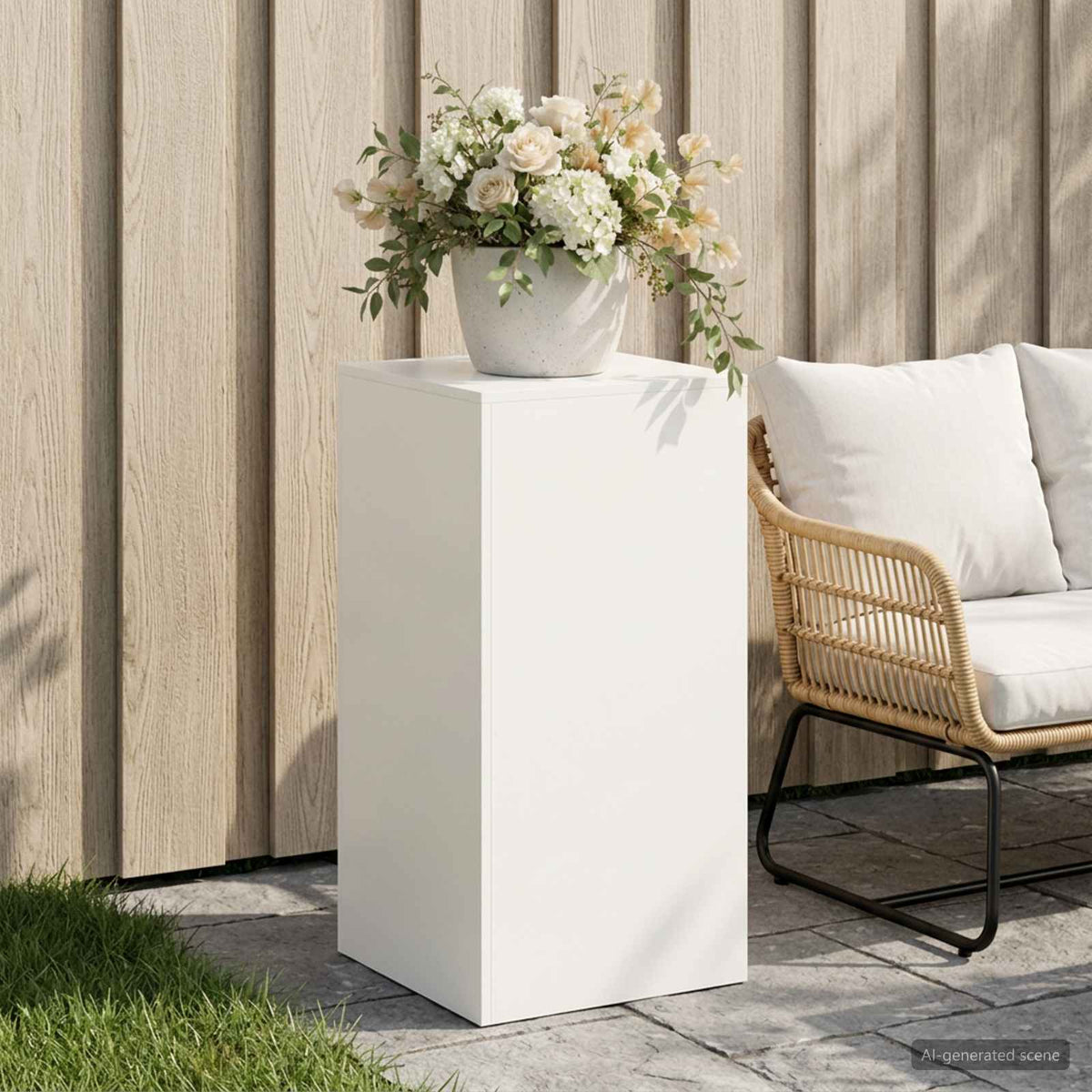 Plantenstandaard Wit 40 x 40 x 80 cm Staal