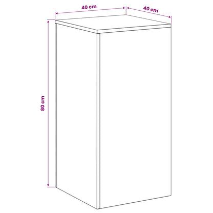 Plantenstandaard Wit 40 x 40 x 80 cm Staal