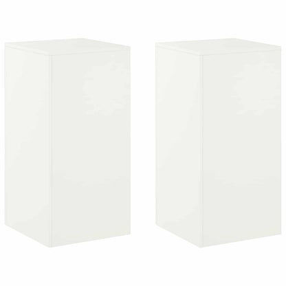 Plantenstandaard 2 pcs Wit 40 x 40 x 80 cm Staal