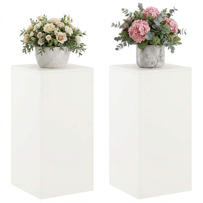 Plantenstandaard 2 pcs Wit 40 x 40 x 80 cm Staal
