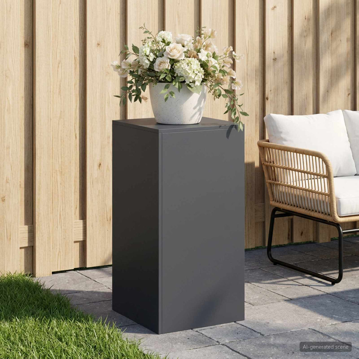 Plantenstandaard Antraciet 40 x 40 x 80 cm Roestvrij staal