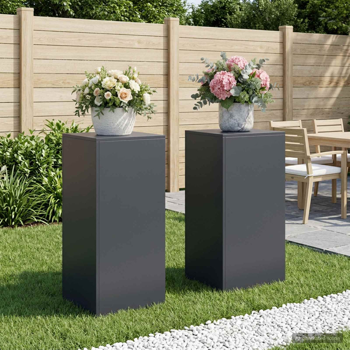Plantenstandaard 2 pcs Antraciet 40 x 40 x 80 cm