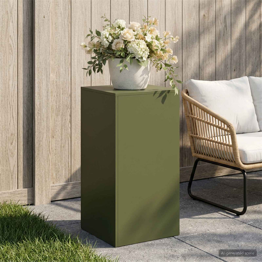 Plantenstandaard Olijfgroen 40 x 40 x 80 cm weervast staal