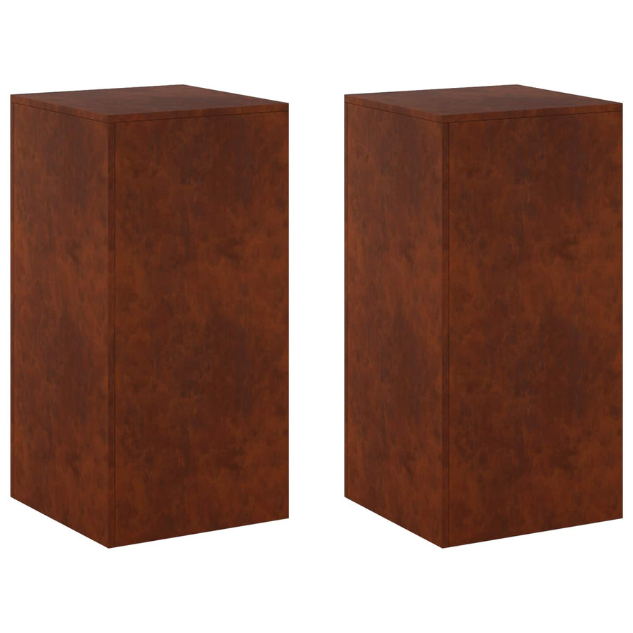 Plantenstandaard 2 pcs Roestkleurig 40 x 40 x 80 cm