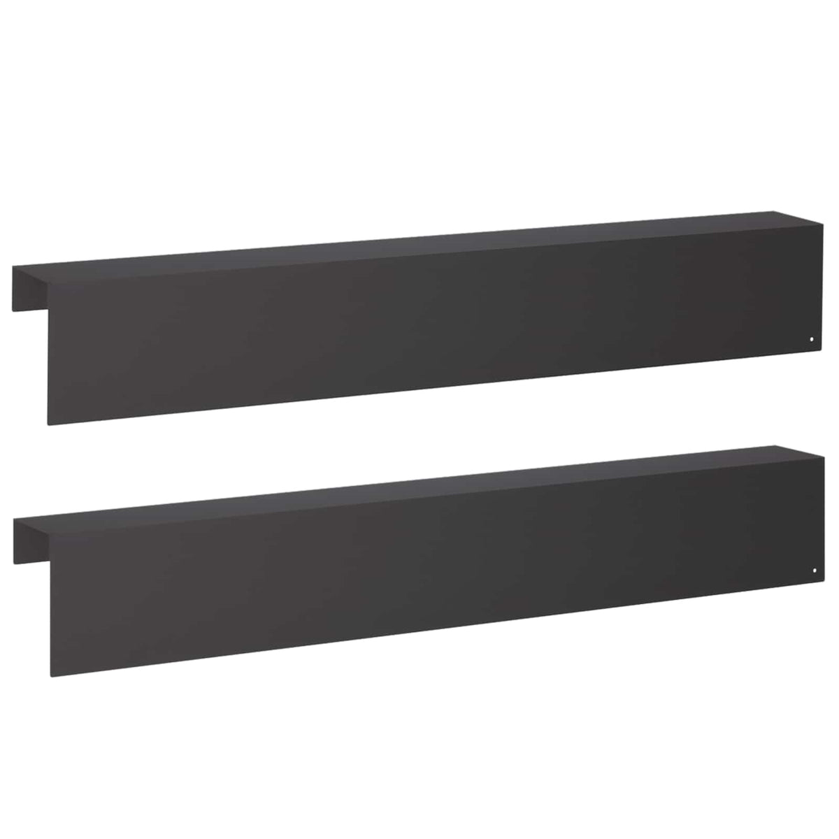 Afdekprofiel voor tuinafboording 2 st 100 x 10 x 15 cm Staal