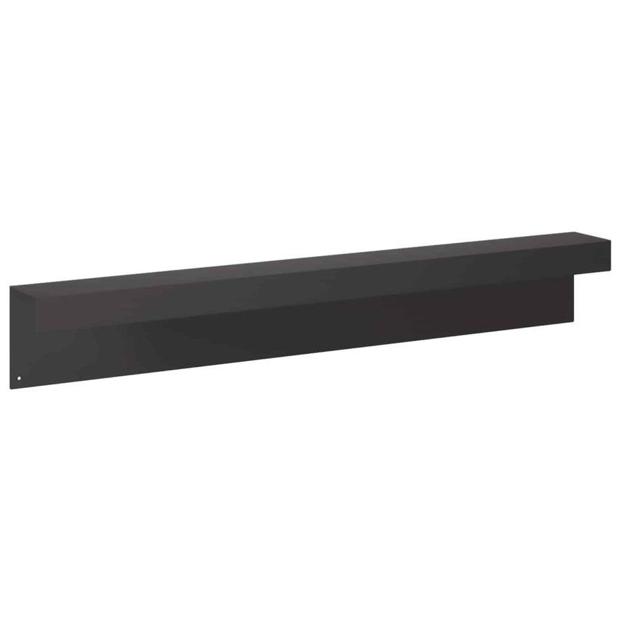 Afdekprofiel voor tuinafboording 2 st 100 x 10 x 15 cm Staal
