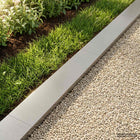 Afdekprofiel tuinafboording 10 st 100x5 cm roestvrij staal zilver