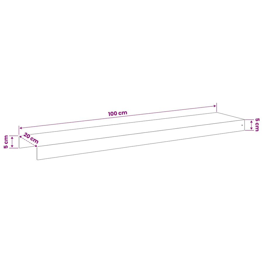 Afdekprofiel voor tuinafboording 10 st 100 x 20 x 5 cm
