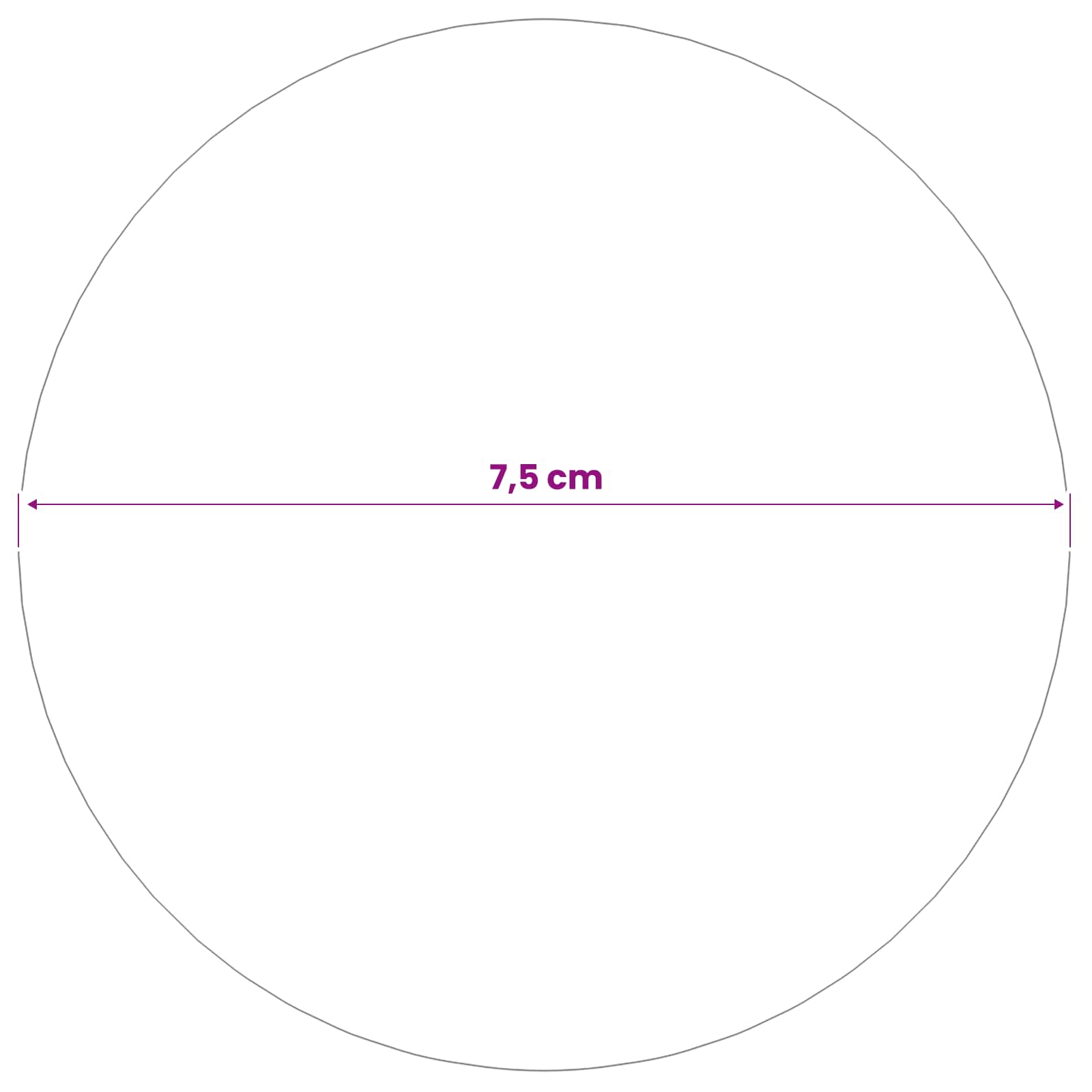 Geborstelde Bal 6 st Ø 7,5 cm zilver RVS 201