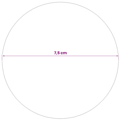 Geborstelde Bal 6 st Ø 7,5 cm zilver RVS 201