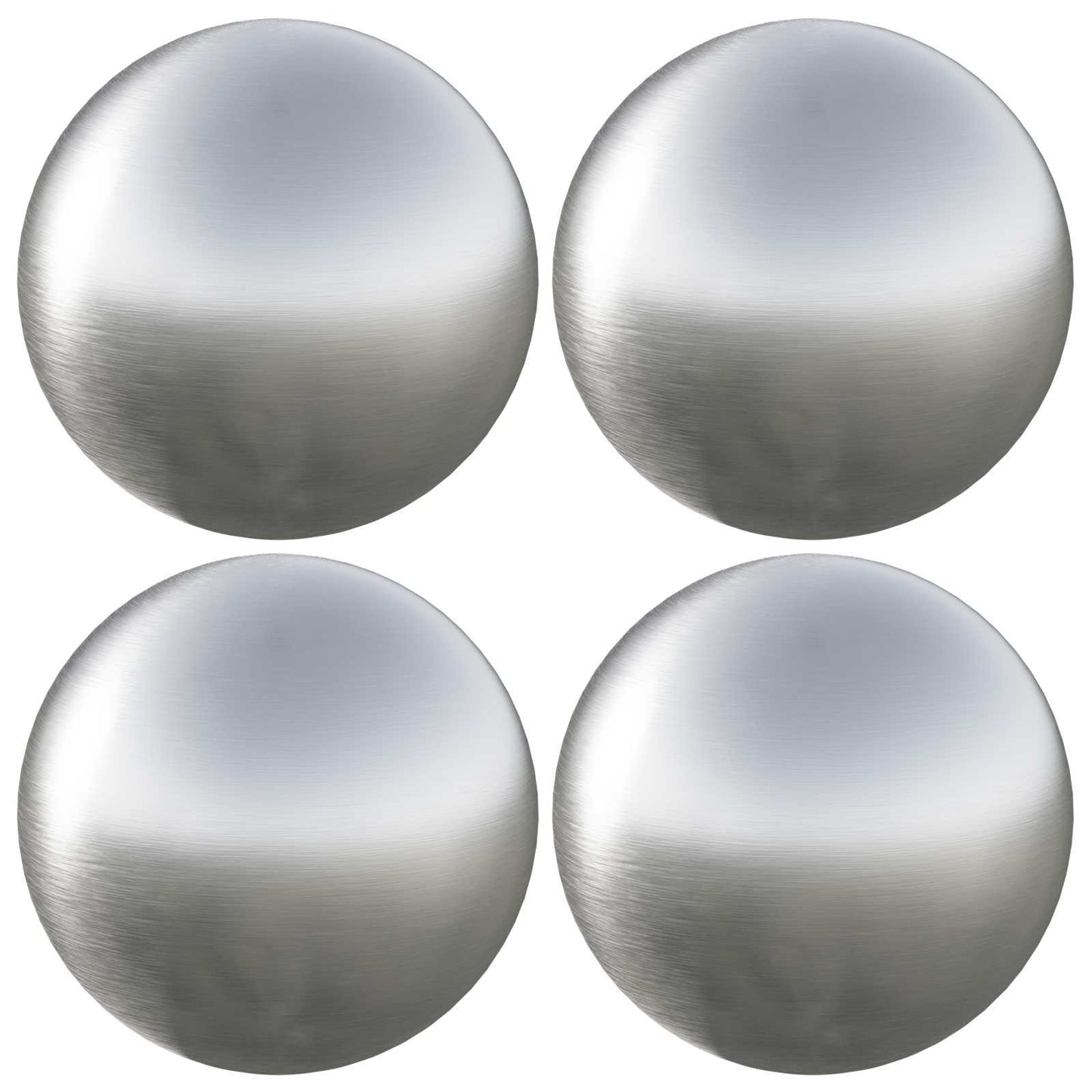 Geborstelde Bal 4 st Ø 10 cm zilver RVS 201