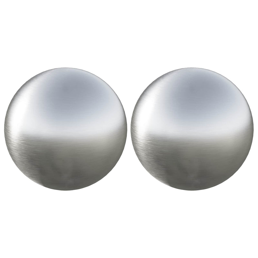 Geborstelde Bal 2 st Ø 15 cm zilver RVS 201