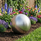 Geborstelde Bal Ø 30 cm zilver RVS 201
