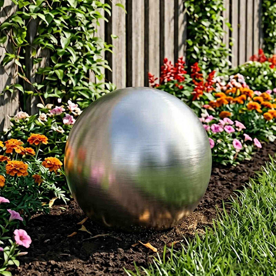 Geborstelde Bal Ø 47 cm zilver RVS 201